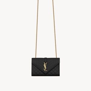 Yves Saint Laurent Black and Gold Crossbody Bag